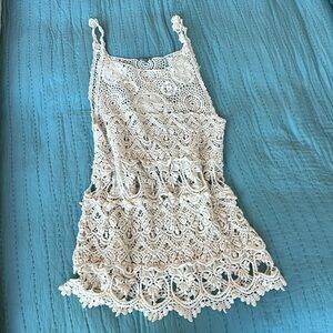Lace or crochet boho tank top